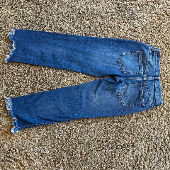 We the Free Maggie Ripped Crop Straight Leg Jeans Women's Size 24 Raw Hem - Picture 4 of 6